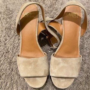 sarto franco sarto wedge sandals size 8.5
